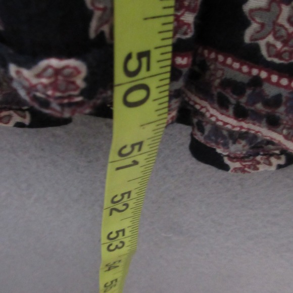 Chaps Dress XL Midi Beachy Vacation Boho‎ Comfort Flowy Smocked Adjustable Strap - Picture 6 of 12